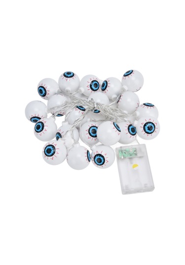 Lemestar Halloween Ghost Eye Led Işık Zinciri 3m 20led, Sabit+yanıp-sönen Mod, İç/harici Korkunç Parti Dekorasyonu, Pil İle Çalışır Pil Dahil Değil Diğer