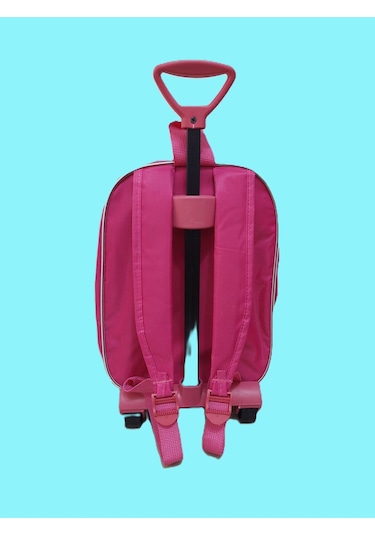 Çekçekli Miki Kız Anaokul Kreş Sırt Çantası Pembe-siyah