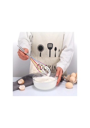 Fastbuy Paslanmaz Çelik Tel Yumurta Çırpıcı Balon Çırpma Teli El Mikseri Mutfak Pastacılık Ekipmanı Diğer