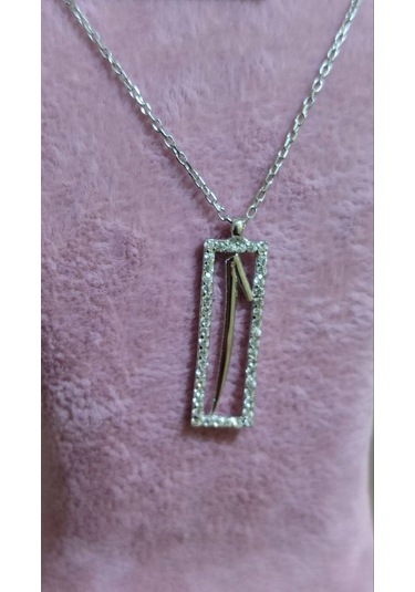 Modagümüşevi 925 Ayar Gümüş Elif Yazılı Kolye, Gümüş Kadın Kolye, Elif Kolye Md-2