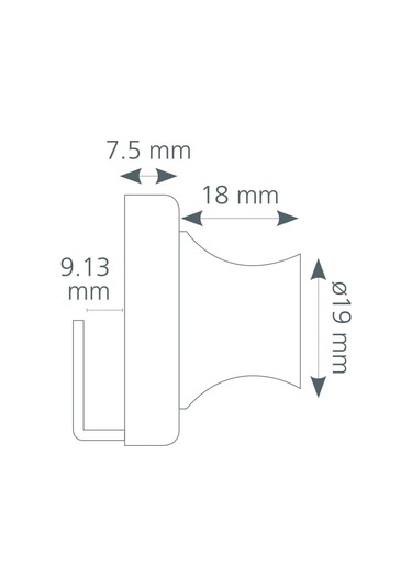 Canex Cam Kilidi Tekli Siyah Kare Tip 10 Adet Gri