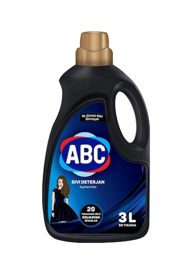 ABC Siyahlara Özel Sıvı Çamaşır Deterjanı 50 Yıkama 3 L