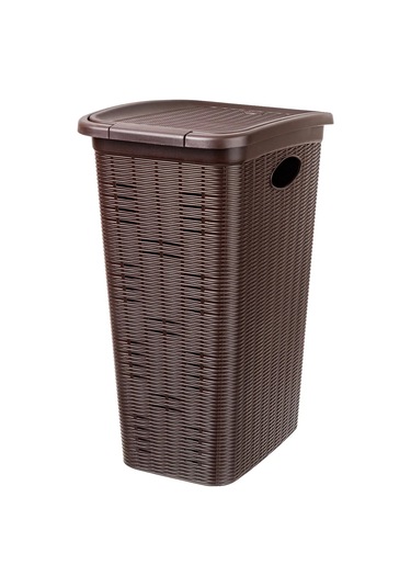 El Casa Kapaklı Çamaşır Sepeti, 36 Litre, 39x28,5x54,5 Cm. 190981603 Kahverengi