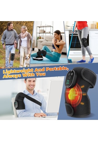 Wondernest Isıtmalı Masajlı Dizlikler - Rf Teknolojili Eklem Rahatlatıcı Gri