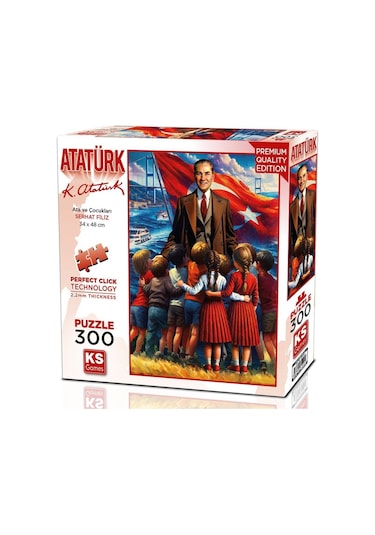 Ks Games 300 Parça Ata Ve Çocukları Puzzle - Serhat Filiz - 19254