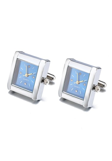 Omark Cotton Zürih Saat Kol Düğmesi Gümüş