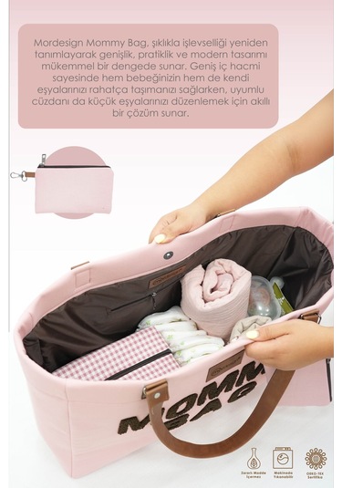 Panama Bag,anne Bebek Bakım Çantası,mommy Bag,cüzdan Hediyeli, Xl Büyük Boy, Essential Edit Serisi Pudra