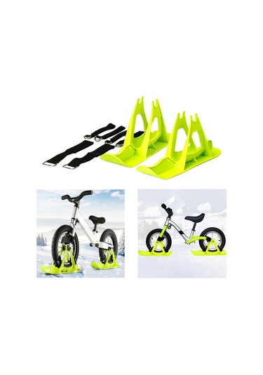 Suntek Kış Kar Kızağı Bisiklet Kayak Kızak Spor Yeşil Yeşil