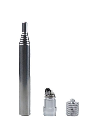 Wezone Stainless Steel Çakmaklı Ateş Blowerı - İçin Çadır, Macera, Acil Durumlar - Uzatılabilir 12.2-51.3 Cm - Hafif Ve Taşınabilir Gümüş
