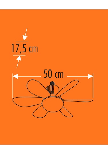 Cata Ct-1154 Lodos Fan Led Ampul 62w Beyaz Işık 1 Adet
