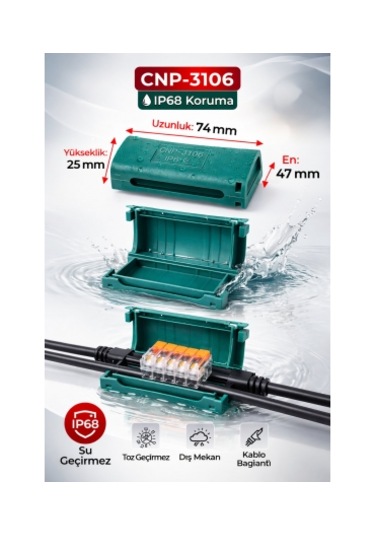 Su Geçirmez Buat Jel Kutusu Ip68 Koruma Cnp-3106