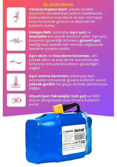 Drift Car Bataryası 36v 7.000mah Mega Kapasite
