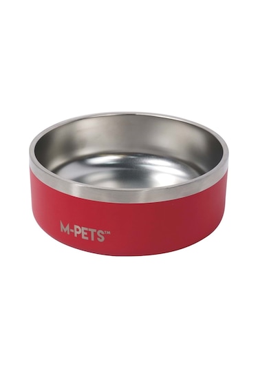 10531099 M-pets Eskımo Çift Cidarlı Mama Kabı 2l Red
