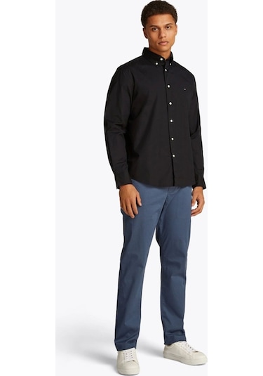 Tommy Hilfiger Erkek Siyah Core Flex Gömlek Siyah