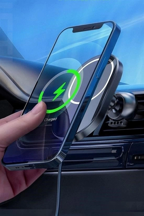 İpek Yıldızı 15w Mıknatıslı Takılabilen Hızlı Şarj Tüm Cihaz Ve Araçlara Uyumlu Araç İçi Şarj Cihaz