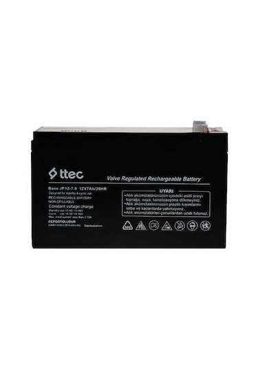 Ttec Base 12v 7ah Bakımsız Kuru Akü - -popvitrin Ttec