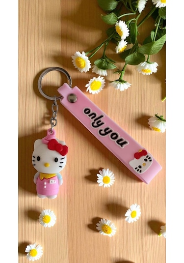 Hello Kitty Sevimli 3d Renkli Silikon Anahtarlık & Çanta Aksesuarı 1 Adet