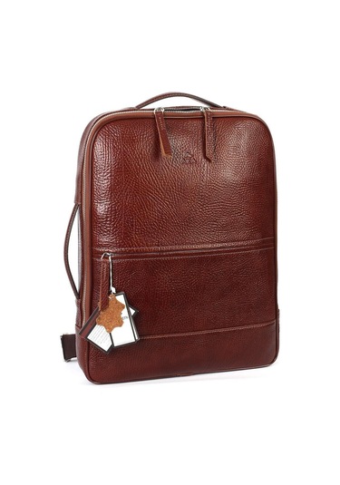 Hakiki Deri Taba Laptop Sırt Çantası 908 63-129495 Siyah