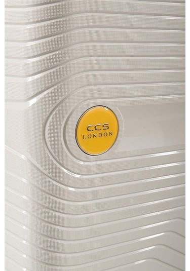 Ççs 5239 Polipropilen Büyük Boy Valiz Beyaz-sarı Beyaz - Sarı