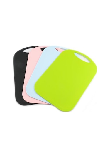 Açık Pembe Kaymaz Plastik Kesme Tahtası Gıda Meyve Doğrama Blok Mat Mutfak Aşçı Kaynağı