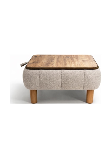 Ester Sandıklı Mekanizmalı Orta Sehpa/bench, Sütlü Kahve Kahverengi