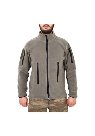 Askeri Taktik Polar Mont - Hırka Açık Haki Antrasit Asker Poları Yeşil