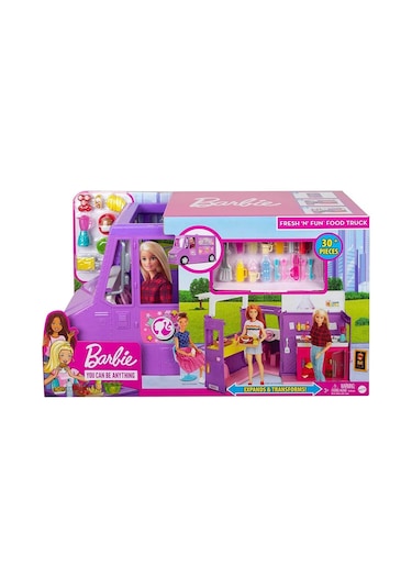 Barbie'nin Yemek Arabası Oyun Seti Gmw07 Çok Renkli