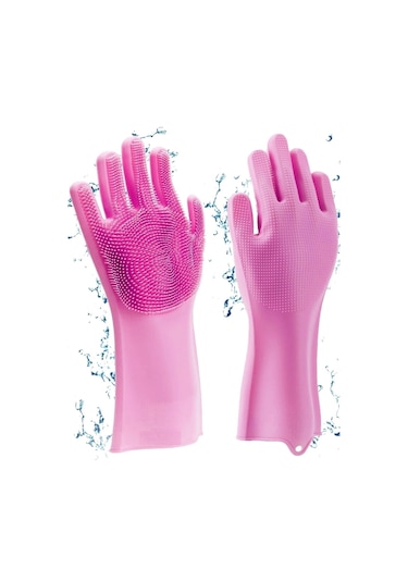 Magic Sihirli Silikon Bulaşık Yıkama Eldiveni Evcil Hayvan Araç Yıkama Mutfak Ev Temizlik Eldiveni