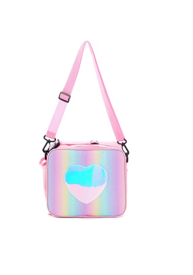 Moveevo Pembe Renkli Isı Saklama Sandviç Çantası - Güneş Işığı Desenli, Hafif, Tek Askılı Piknik & Öğle Yemeği Çantası Çok Renkli