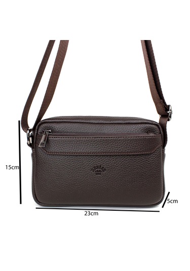 Unisex Kahverengi Orta Boy Askılı Postacı Omuz Çantası Kahverengi