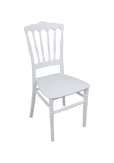 Depootoptan Mandella Silver Sandalye Napolyon (6 Adet) Beyaz