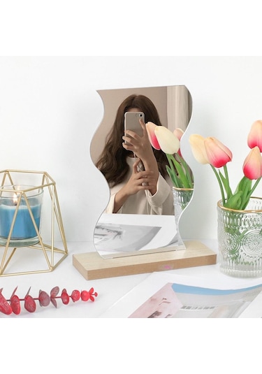 Suntek Banyo A Için Düzensiz Akrilik Makyaj Aynası Dekoratif