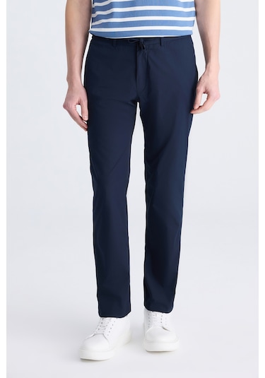 Twn Slim Fit Lacivert Düz Pamuklu Jogger Pantolon 4ec03s2263452 101
