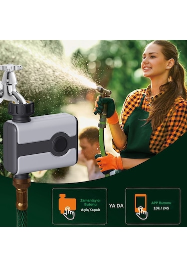 Akyol Garden 21187 Wi-fi Bağlantılı Bahçe Sulama Bilgisayarı Timer