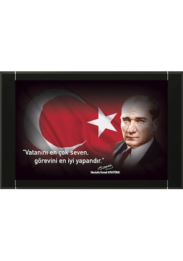 100X150 Cm Grt4 Atatürk Resimli Makam Panosu - Makam Arkalığı