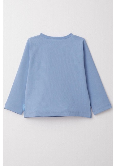 Breeze Erkek Çocuk Uzun Kollu Tişört Basic 1-4 Yaş, Mavi-mavi Mavi