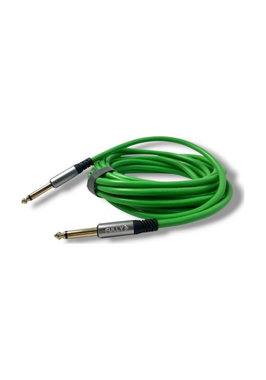 Fully 5metre 6.3mm Erkek-erkek Mono Gitar Kablo - Yeşil