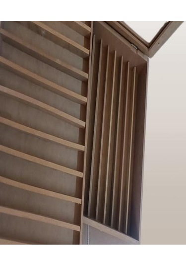 Hobi Adn Dekoratif Tesbih Kutusu Ahşap Mdf Ham Cnc Kesim Çift Bölme El Yapım