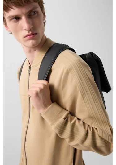 Bogner Lennox Jersey Lüks Sportif Stil, Erkek Ceket Camel