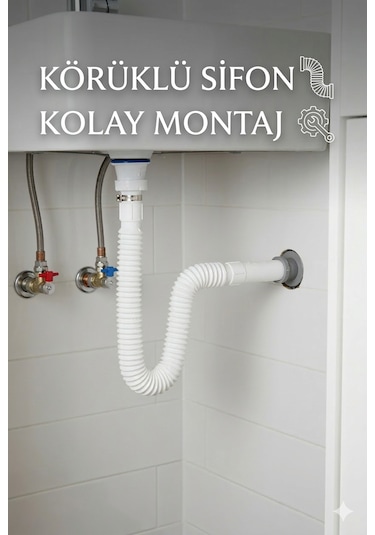 Kaliteli Körüklü Lavabo Sifonu - Esnek Ve Kolay Montaj