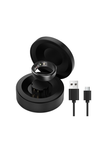 Kosona Ringconn Akıllı Yüzük Şarj Kutusu - Hızlı Şarj, Manyetik Bölme, Usb-c Kablolu, Gen1/gen2/gen2 Air Uyumlu, Taşınabilir Abs Kasa