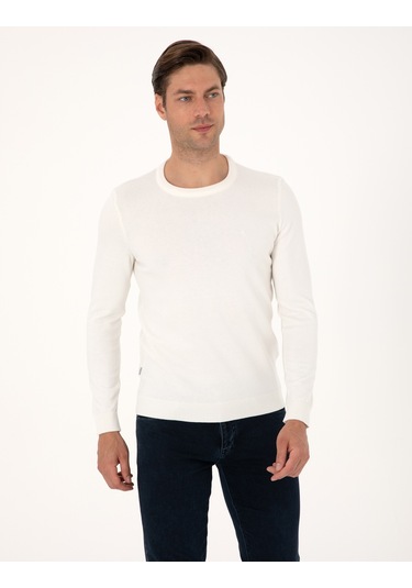 Pierre Cardin Erkek Ekru Kazak /triko 50315509-vr019 Ekru