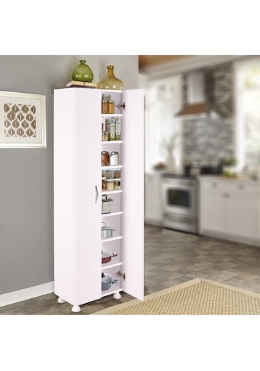 2 Kapaklı 8 Bölmeli Dolap Beyaz