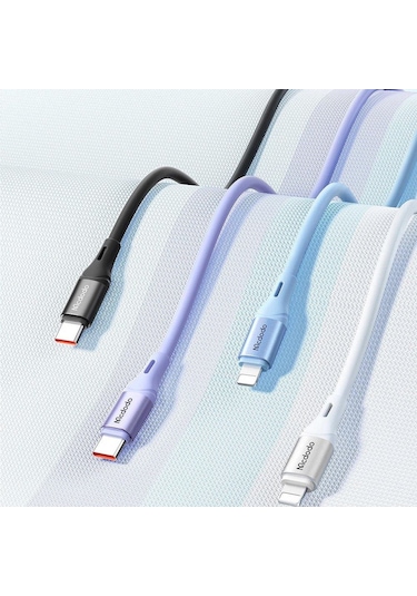 Mcdodo CA-1863 Typec To İphone Uyumlu PD 36W Hızlı Data-Şarj Kablo 1.2m Mor