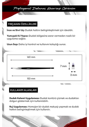 Dudak Fırçası Cre'ars Lip Brush 121