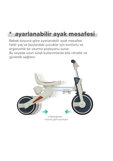 Huggy 6in1 Funtrike Siyah 3 Tekerlekli Bebek Bisikleti