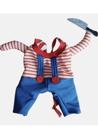 Chucky Katil Bebek Önden Giydirmeli Köpek Kıyafeti Xl Beden