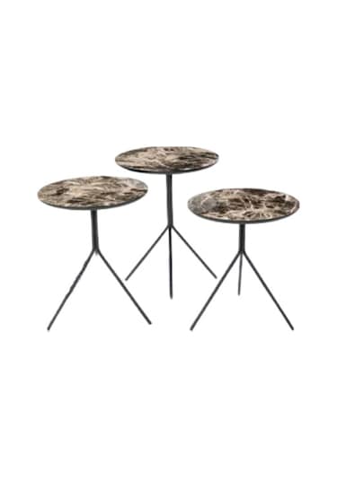 Zigon Osm Yuvarlak Model Parlak Ahşap Mermer Mdf Tabla Metal V A (490767240)