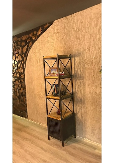 Eiffel 3 Raflı Ve Dolaplı Kitaplık