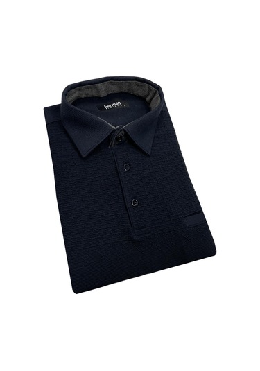 Regular Fit Erkek Gömlek Yaka Selanik Kazak-7131 Lacivert